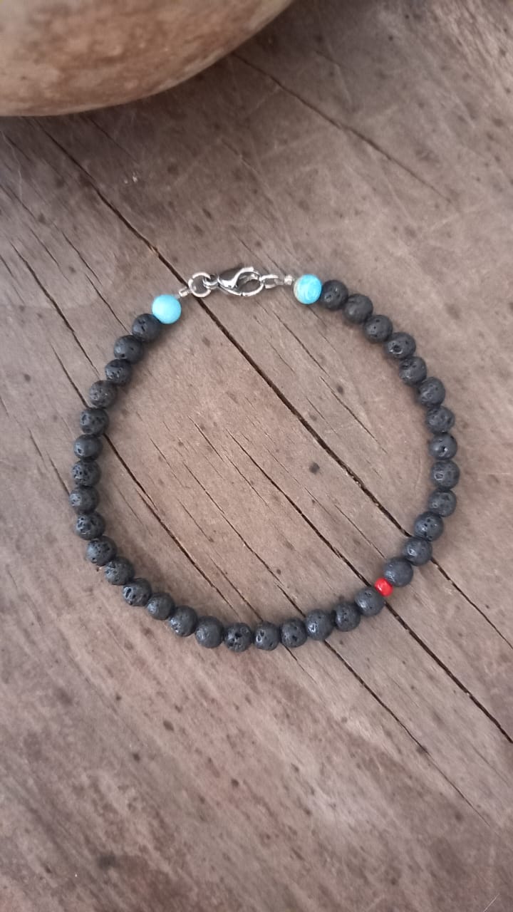 Black Volcanic TULUM Bracelet 4mm