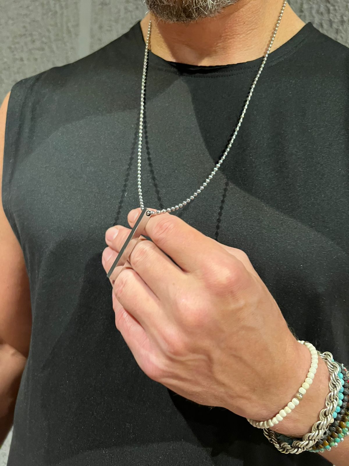 BATTERY Silver Necklace
